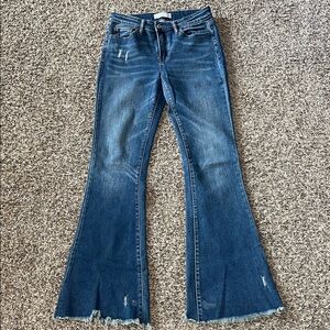 Women’s VervetBlue Flare Jeans - Classic Distressed Flare Look